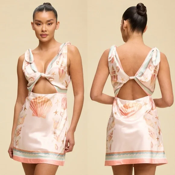 Sips and Seashells Twist Front Mini Dress - Picture 5 of 6